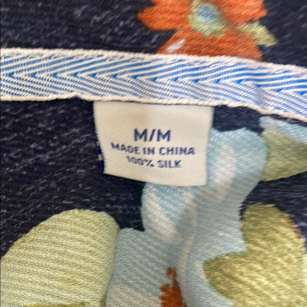 New Tommy Bahama Navy Floral Shirt - Picture 3 of 4
